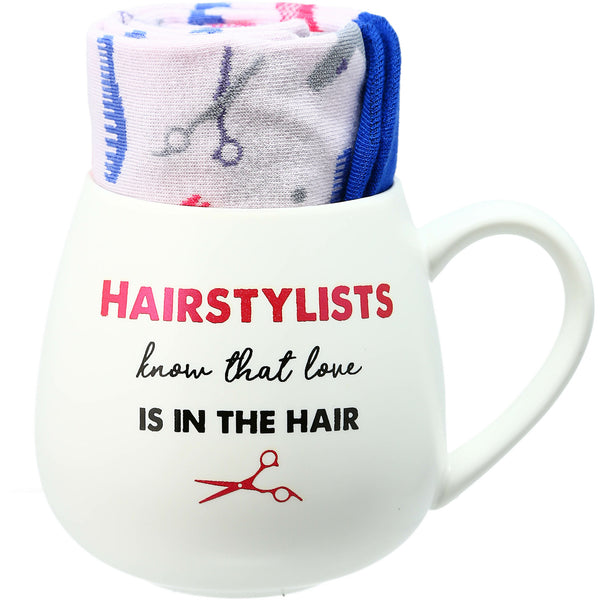 pavilion gift company Hairstylist 15.5 oz Mug and Sock Set