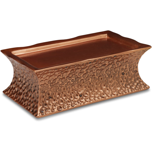 pavilion gift company Hammered Copper Pedestal 7" x 2.5" Candle Stand For CC Wax Candles