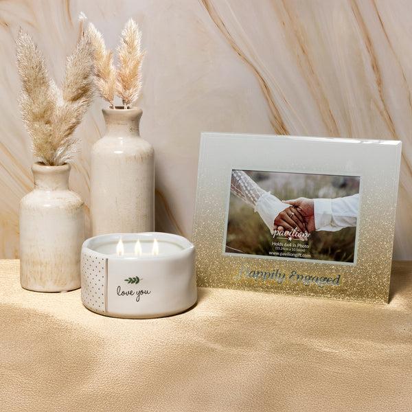 Pavilion Gift Company Happily Engaged 8.75" X 6.75" Frame (Holds 6" X 4" Photo)