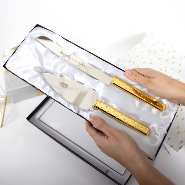 Pavilion Gift Company Happily Ever After Cake Knife And Server Set