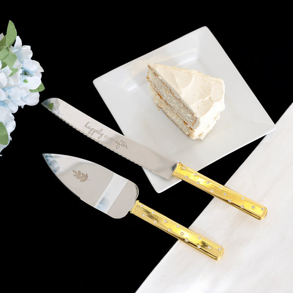 Pavilion Gift Company Happily Ever After Cake Knife And Server Set