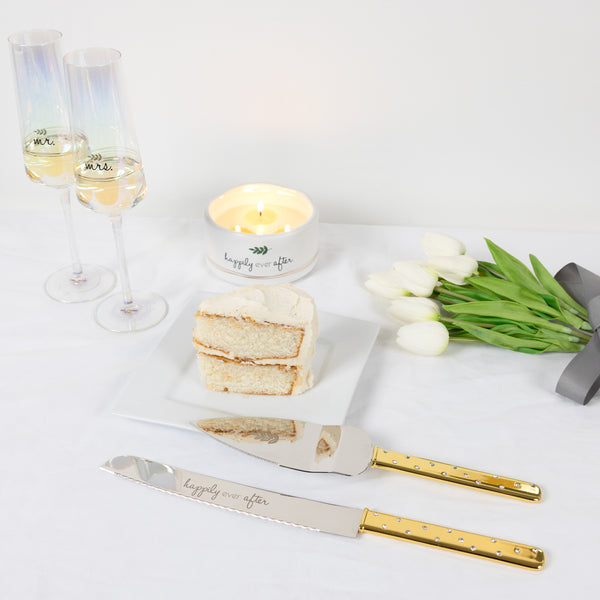 Pavilion Gift Company Happily Ever After Cake Knife And Server Set