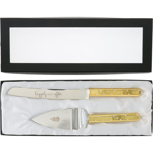 pavilion gift company Happily Ever After Cake Knife and Server Set