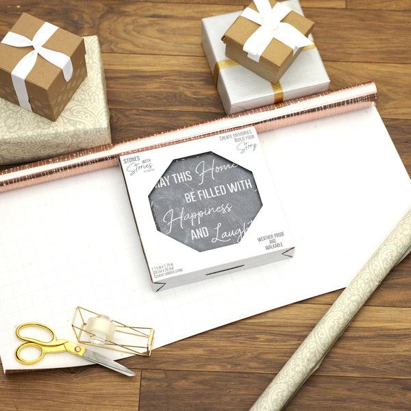 Pavilion Gift Company Happiness & Laughter 7.75" X 7.75" Garden Stone