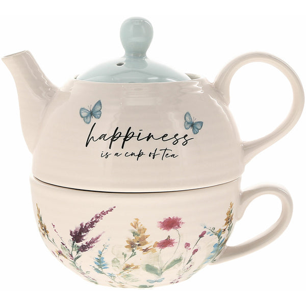 pavilion gift company Happiness Tea for One (14.5 oz Teapot & 10 oz Cup)