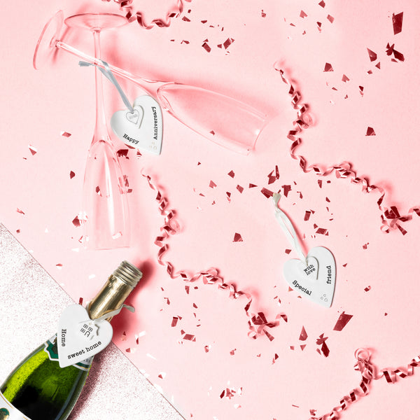 Pavilion Gift Company Happy 25th Anniversary 3" Ceramic Keepsake Heart Plaque