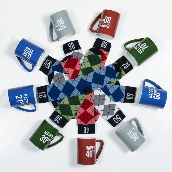 Pavilion Gift Company Happy 50th 18 Oz Mug And Sock Set
