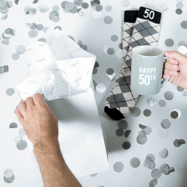 Pavilion Gift Company Happy 50th 18 Oz Mug And Sock Set