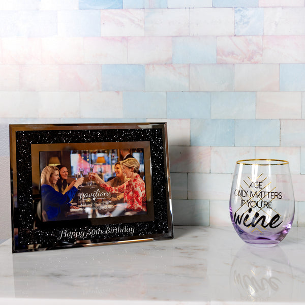 Pavilion Gift Company Happy 50th 7.25" X 9.25" Frame (Holds 4" X 6" Photo)