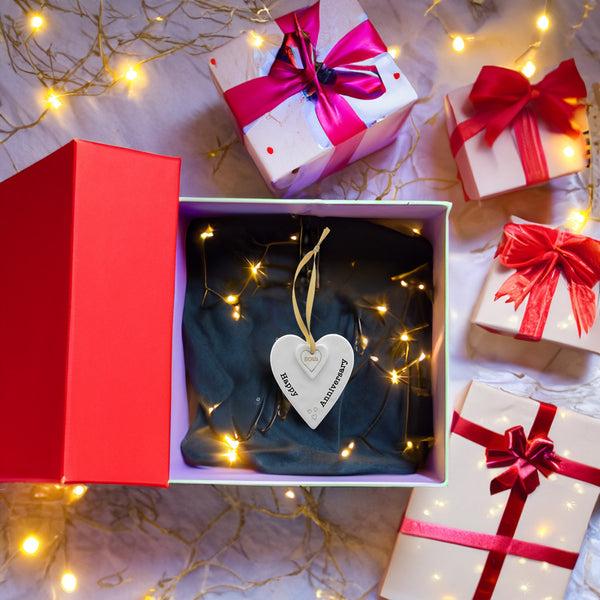 Pavilion Gift Company Happy 50th Anniversary 3" Ceramic Keepsake Heart Plaque