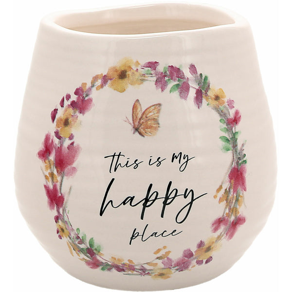pavilion gift company Happy 8 oz - 100% Soy Wax Candle Scent: Tranquility