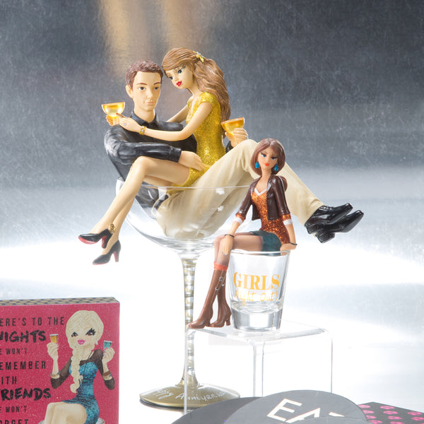 Pavilion Gift Company Happy Anniversary 11.5" Couple In Glass