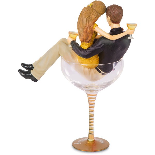 Pavilion Gift Company Happy Anniversary 11.5" Couple In Glass