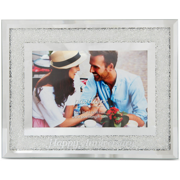 pavilion gift company Happy Anniversary 7.25"x 9.25" Frame (Holds 6"x 4" Photo)