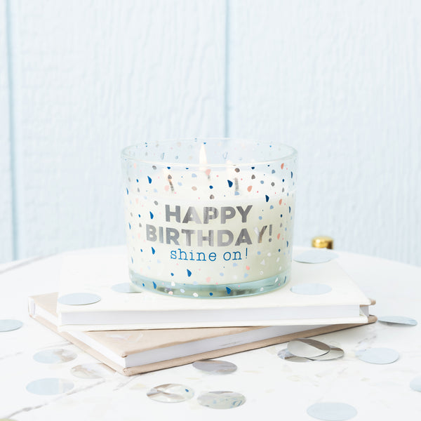 Pavilion Gift Company Happy Birthday 11 Oz - 100% Soy Wax Candle Scent: Tranquility