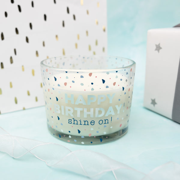 Pavilion Gift Company Happy Birthday 11 Oz - 100% Soy Wax Candle Scent: Tranquility