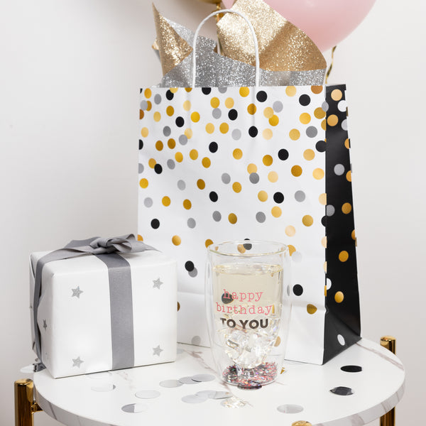 Pavilion Gift Company Happy Birthday 14 Oz Double-Walled Glass