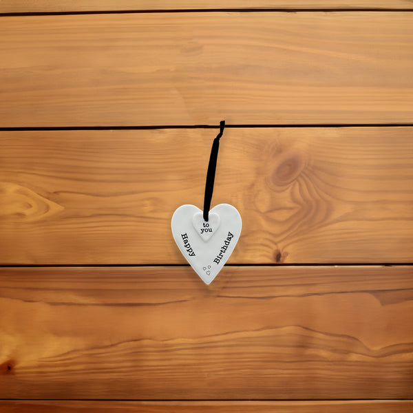 Pavilion Gift Company Happy Birthday 3" Ceramic Keepsake Heart Plaque