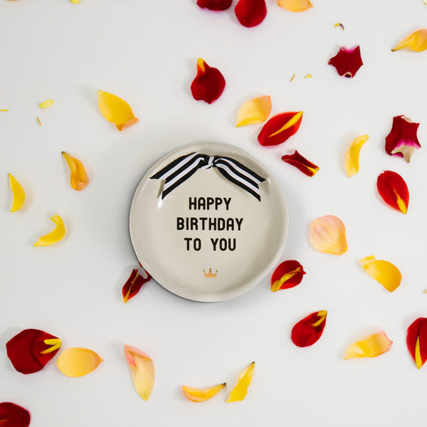 Pavilion Gift Company Happy Birthday 4.25" Diameter Round Keepsake Dish
