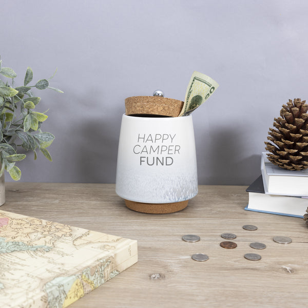 Pavilion Gift Company Happy Camper 6.5" Ceramic Savings Bank
