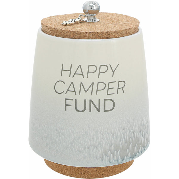 pavilion gift company Happy Camper 6.5" Ceramic Savings Bank