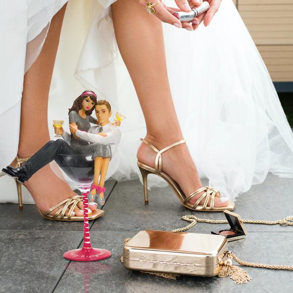 Pavilion Gift Company Happy Engagement 10.5" Engaged Couple In Glass