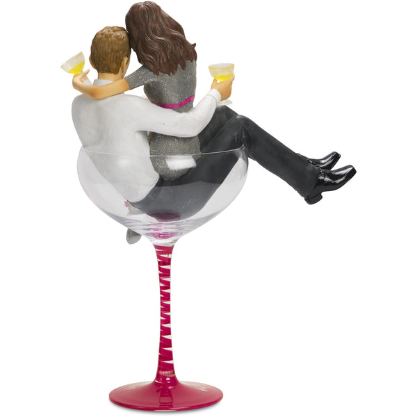 Pavilion Gift Company Happy Engagement 10.5" Engaged Couple In Glass