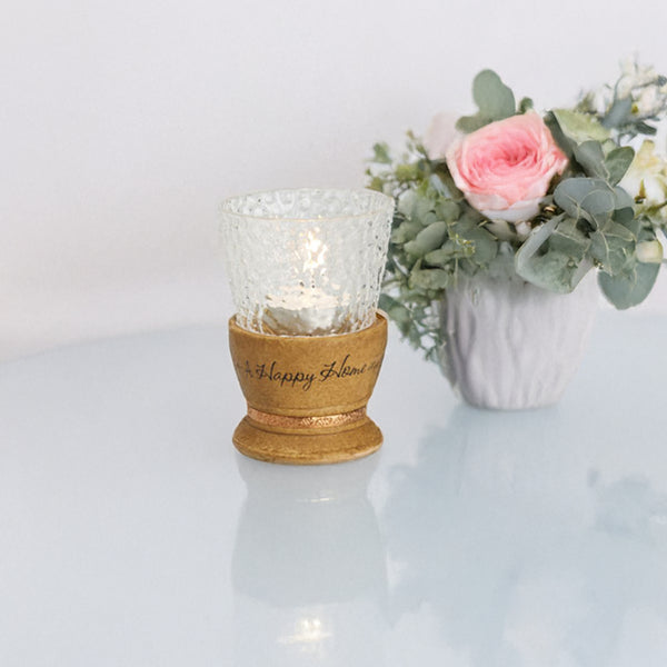 Pavilion Gift Company Happy Home 4" Tall Tealight Holder