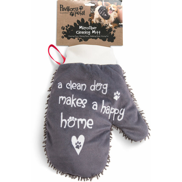 Pavilion Gift Company Happy Home Microfiber Pet Cleaning Mitt