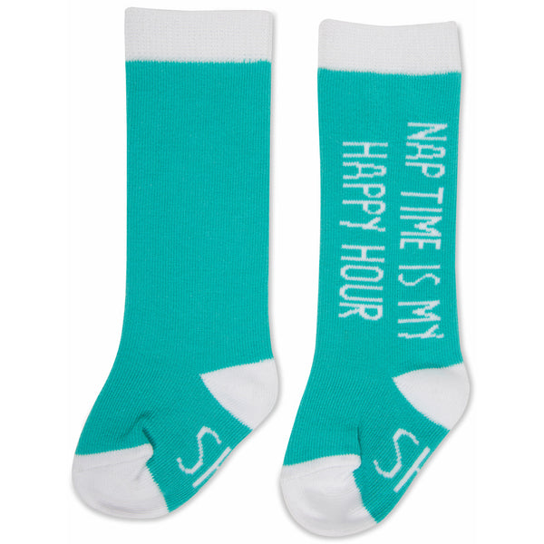 pavilion gift company Happy Hour 0-12 Months Baby Knee Highs
