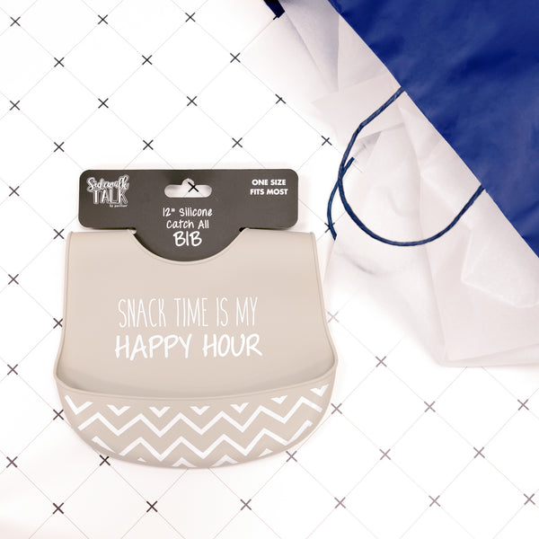 Pavilion Gift Company Happy Hour 12" Silicone Catch All Bib