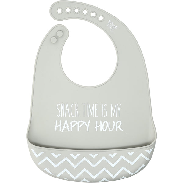 pavilion gift company Happy Hour 12" Silicone Catch All Bib