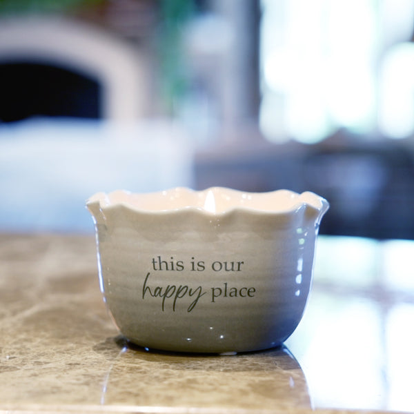 Pavilion Gift Company Happy Place 11 Oz - 100% Soy Wax Reveal Candle Scent: Tranquility
