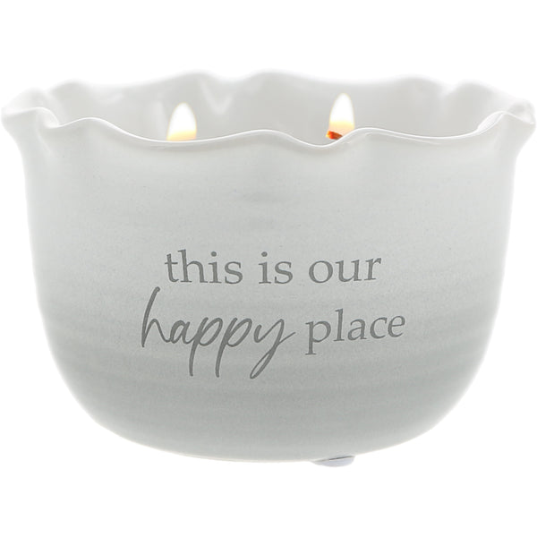 pavilion gift company Happy Place 11 oz - 100% Soy Wax Reveal Candle Scent: Tranquility