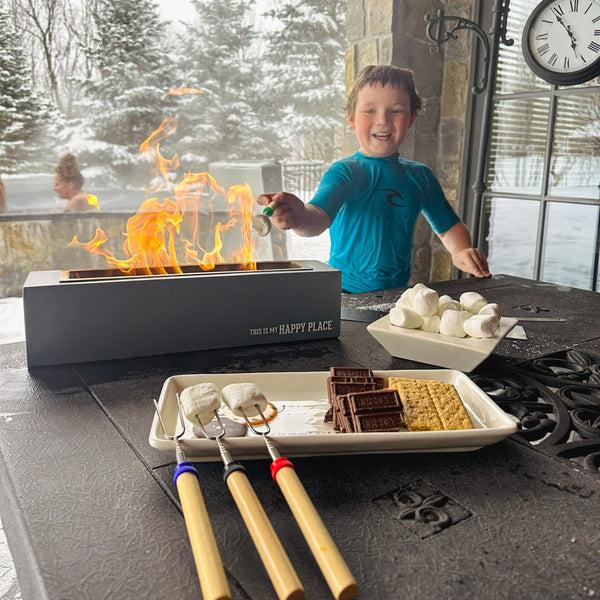 Pavilion Gift Company Happy Place 15.75" Tabletop Fire Pit