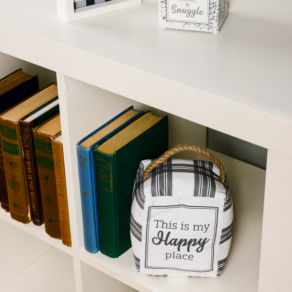 Pavilion Gift Company Happy Place 5" X 6" Door Stopper
