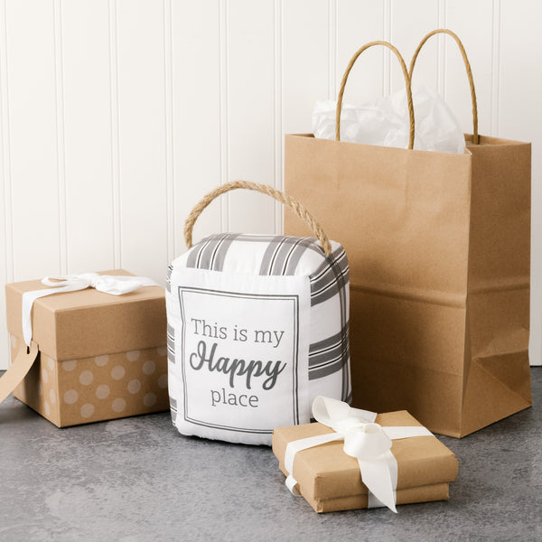 Pavilion Gift Company Happy Place 5" X 6" Door Stopper