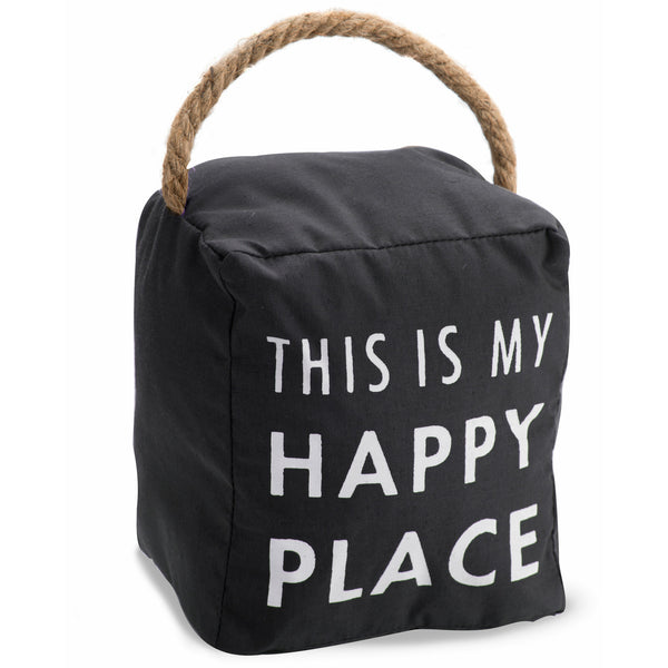 pavilion gift company Happy Place 5" x 6" Door Stopper