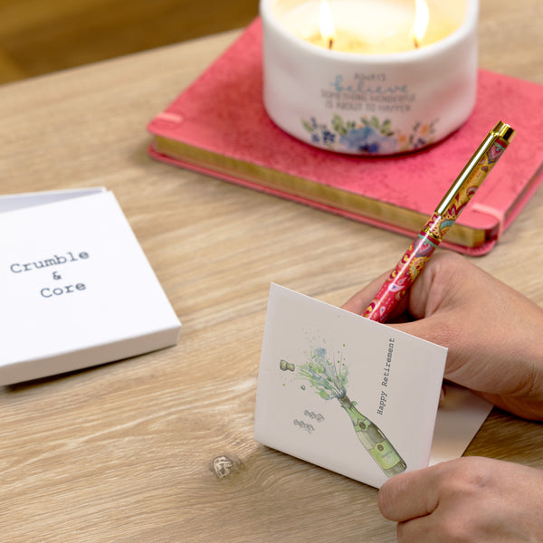 Pavilion Gift Company Happy Retirement 10mm Sterling Silver Cubic Zirconia Drop Earrings