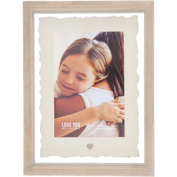 pavilion gift company Heart 7.25" MDF Frame (Holds 4" x 6")