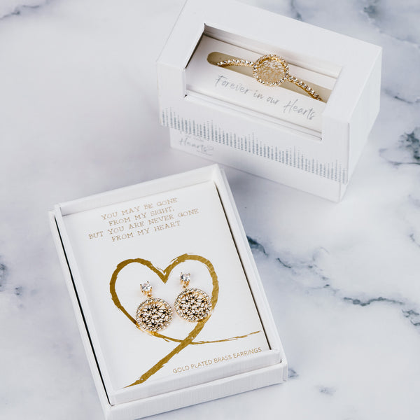 Pavilion Gift Company Heart Gold Butterfly Dangle Earrings