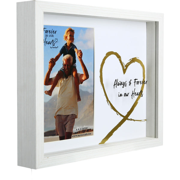 Pavilion Gift Company Hearts 9.5" X 7.5" Shadow Box Frame (Holds 4" X 6" Photo)