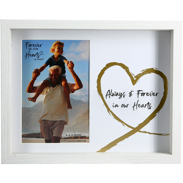 pavilion gift company Hearts 9.5" x 7.5" Shadow Box Frame (Holds 4" x 6" Photo)