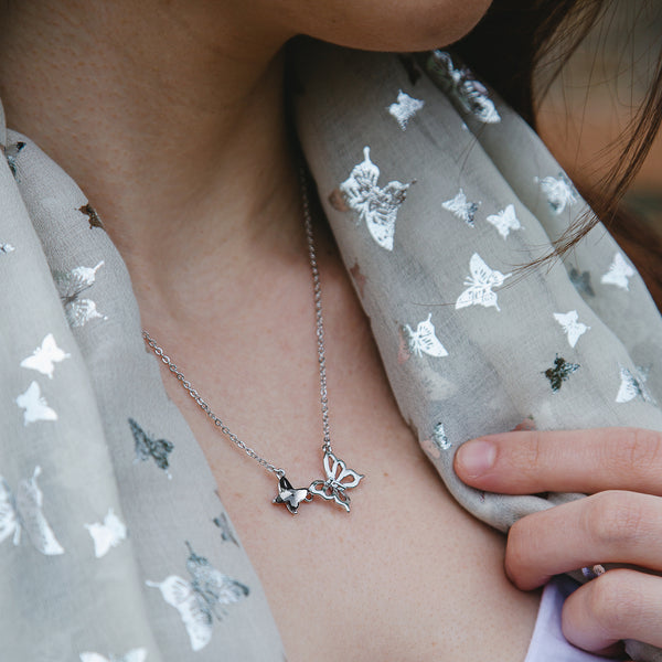 Pavilion Gift Company Heaven 16"-18" Butterfly Memorial Necklace