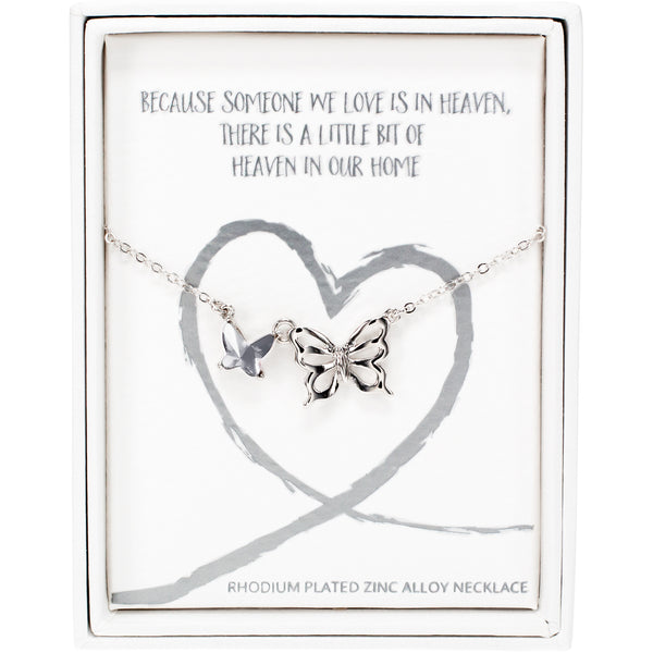 pavilion gift company Heaven 16"-18" Butterfly Memorial Necklace