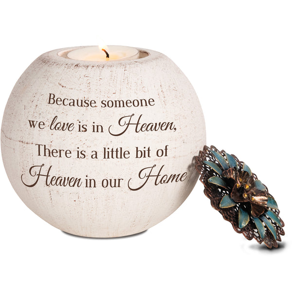 pavilion gift company Heaven In Our Home 4" Round Tealight Candle Holder