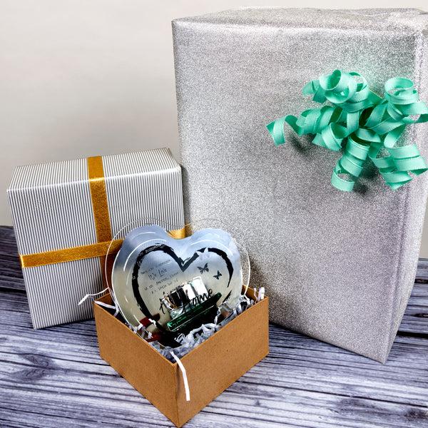 Pavilion Gift Company Heaven In Our Home 5.5" X 5.25" Mirrored Glass Candle Holder