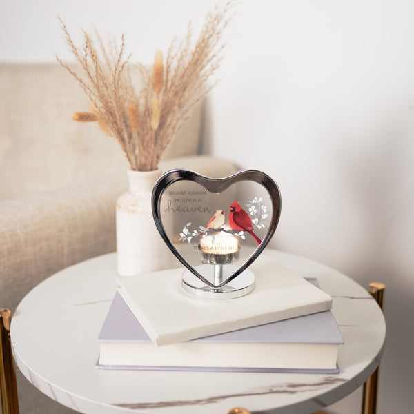 Pavilion Gift Company Heaven In Our Home 5" Glass Heart Tea Light Holder