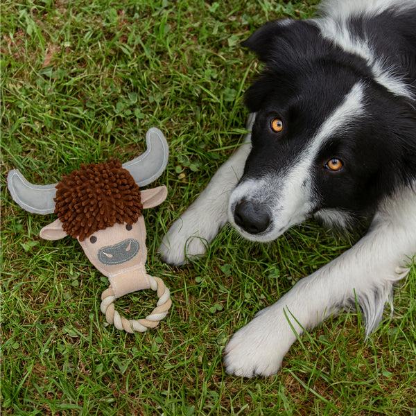 Pavilion Gift Company Herd 11" Canvas Dog Toy On Rope