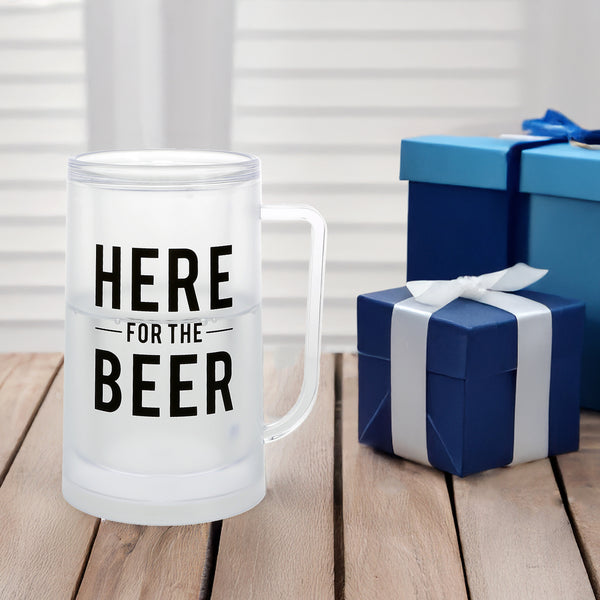 Pavilion Gift Company Here For The Beer 12 Oz Freezer Stein
